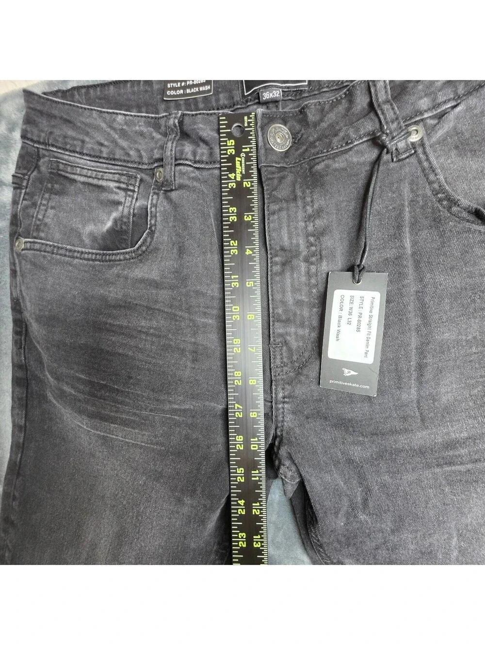 Primitive Straight Fit Mens Jeans Sz 36x32 Bkack NWT